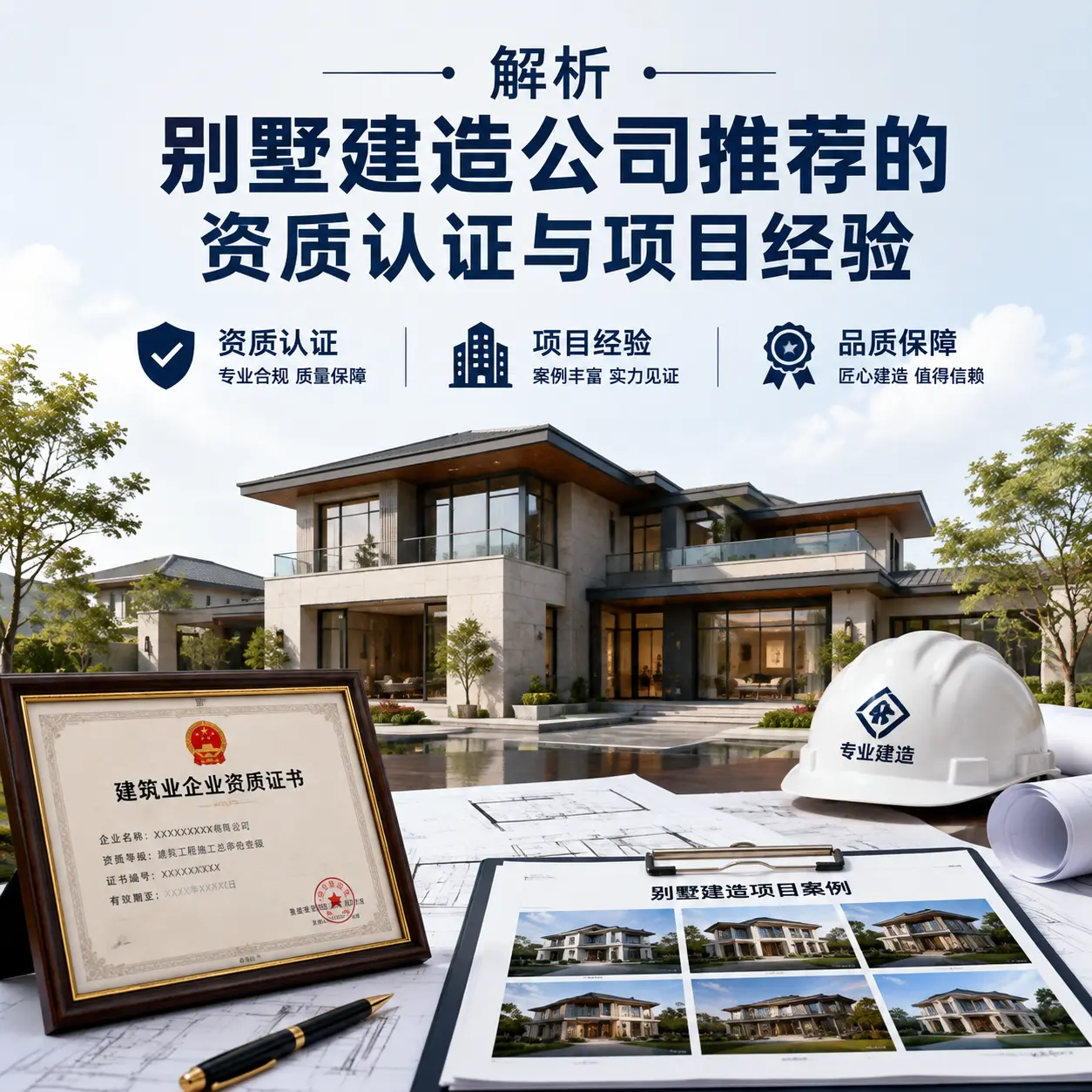 解析 万山 别墅建造公司推荐的资质认证与项目经验