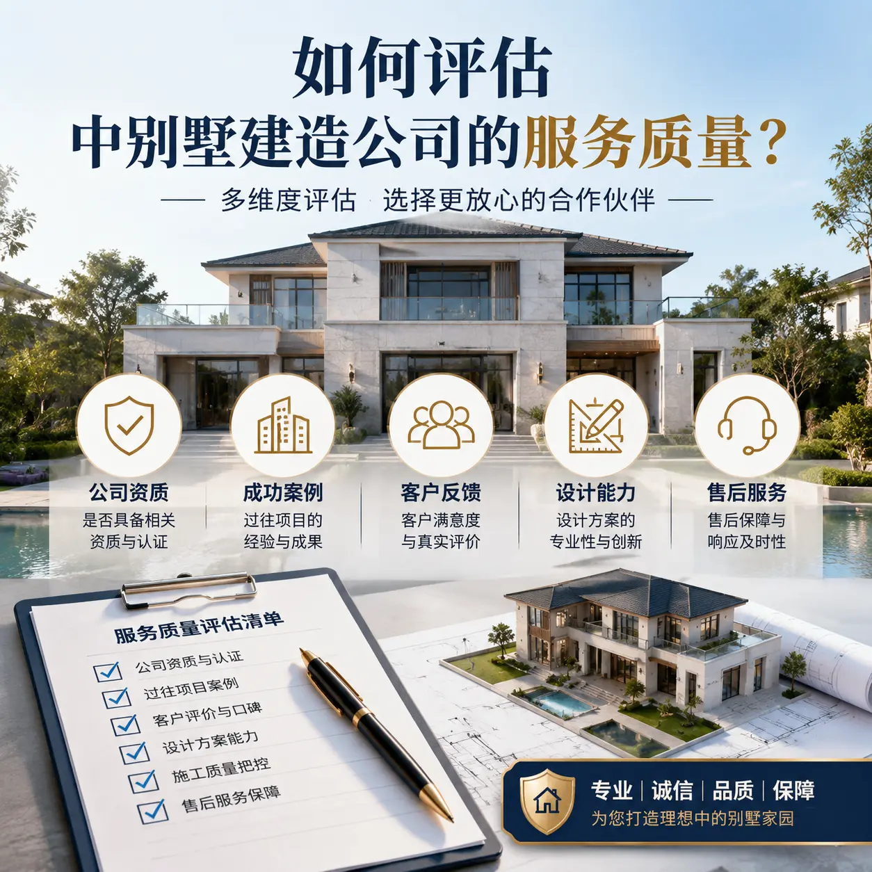 如何评估 万山 中别墅建造公司的服务质量?