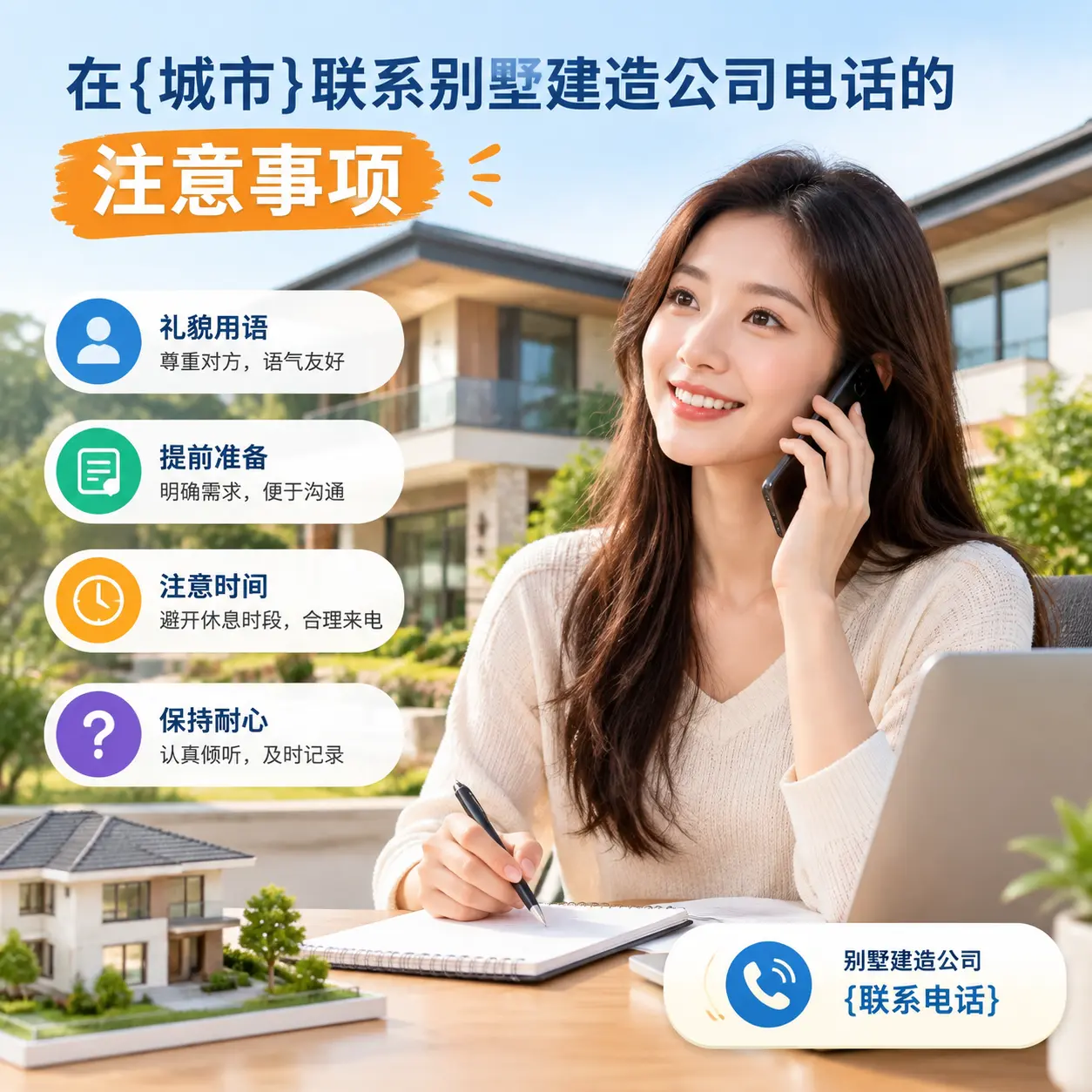 在万山联系别墅建造公司电话的注意事项